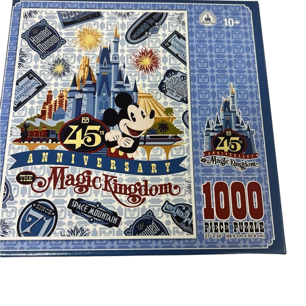Disney 45th Anniversary Magic Kingdom Puzzle - Blue and White